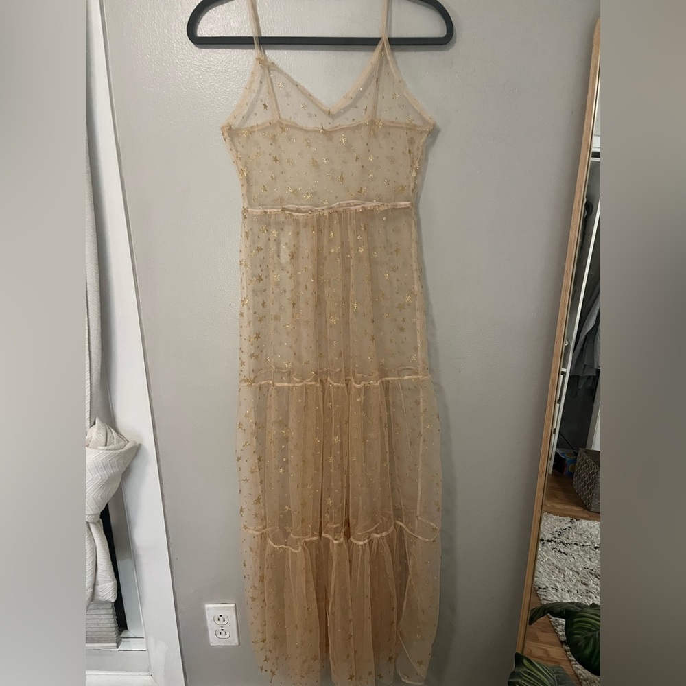 Star pattern mesh dress